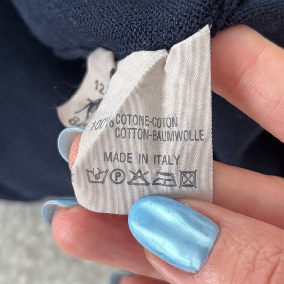 Pal Zileri Navy Long Sleeve Polo Shirt 100% cotton XXXL - Picture 6 of 10